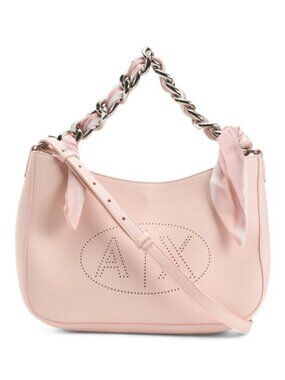 ARMANI EXCHANGE Medium Logo Hobo With Chain Strap And Crossbody Strap